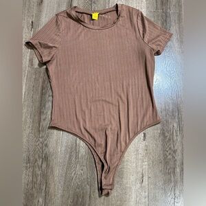 Daisy Tan Ribbed Bodysuit